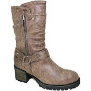 Carlos Santana Tan Heeled Boots
